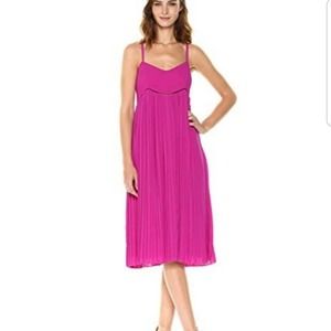 Trina Turk Pleated Chic Fushia Drape Dress NWT